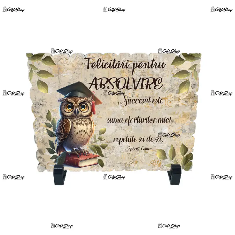 Felicitari pentru absolvire, placheta cu mesaj, model c